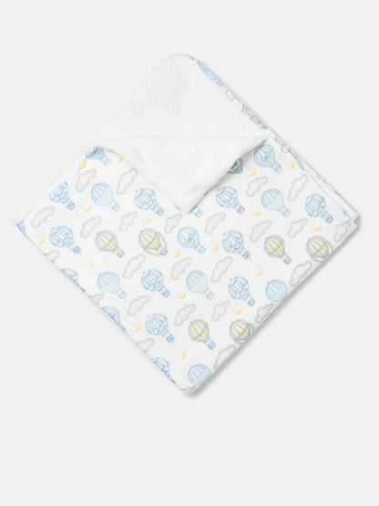 Baby Hot Air Balloon Collection Blanket - Baby Blue