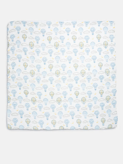 Baby Hot Air Balloon Collection Blanket - Baby Blue
