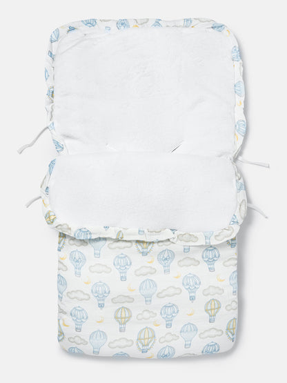 Baby Hot Air Balloon Collection Footmuff - Baby Blue