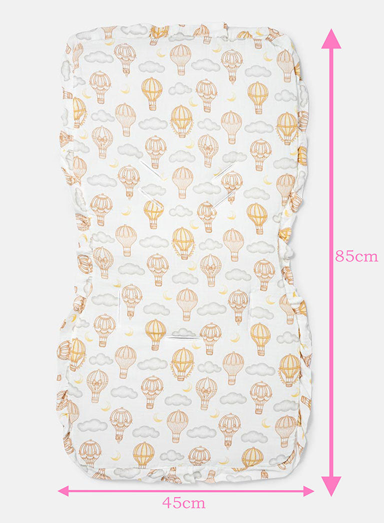 Baby Hot Air Balloon Collection Car Seat Liner - Beige