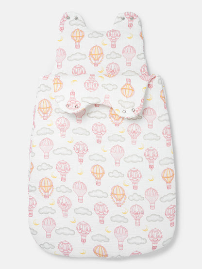 Baby Hot Air Balloon Collection Sleeping Bag - Baby Pink