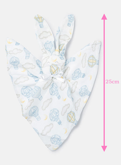 Baby Hot Air Balloon Collection Bunny Comforter - Baby Blue
