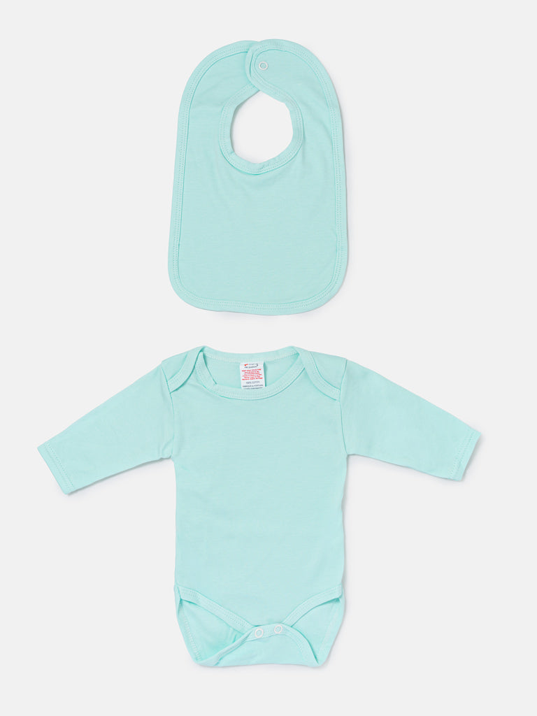 Baby Grow 5-Piece Cotton Set for Embroidery - Mint Green