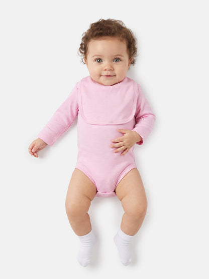Baby Grow 5-Piece Cotton Set for Embroidery - Baby Pink