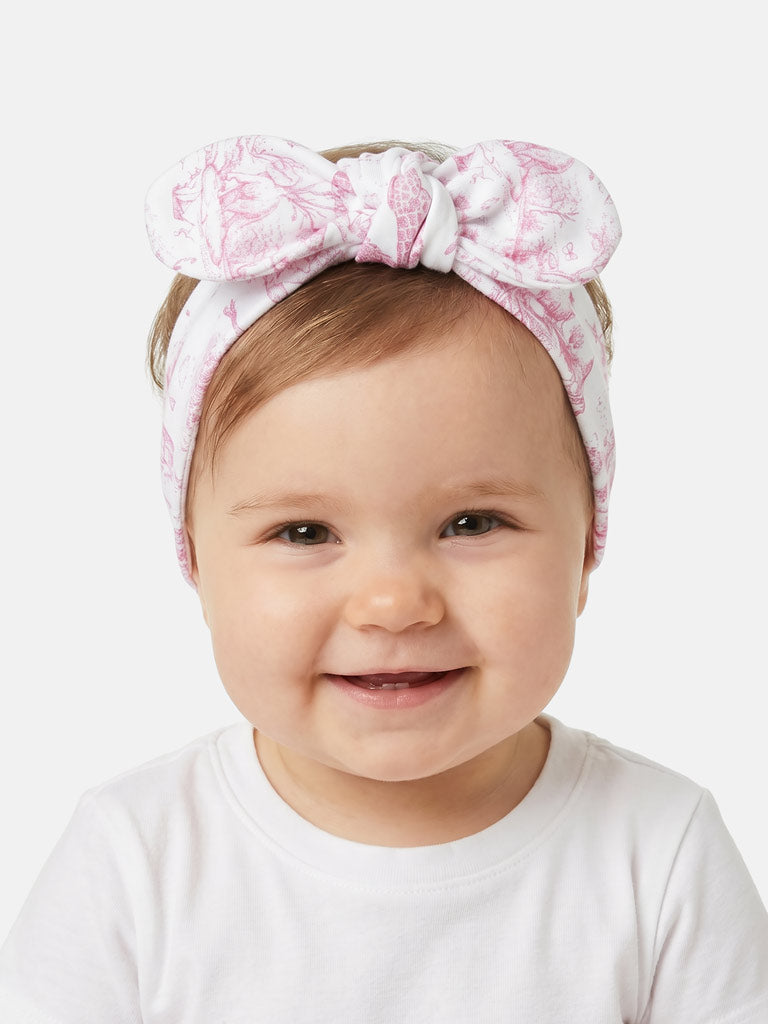 Baby Girl Safari Collection Cotton Headband - Baby Pink
