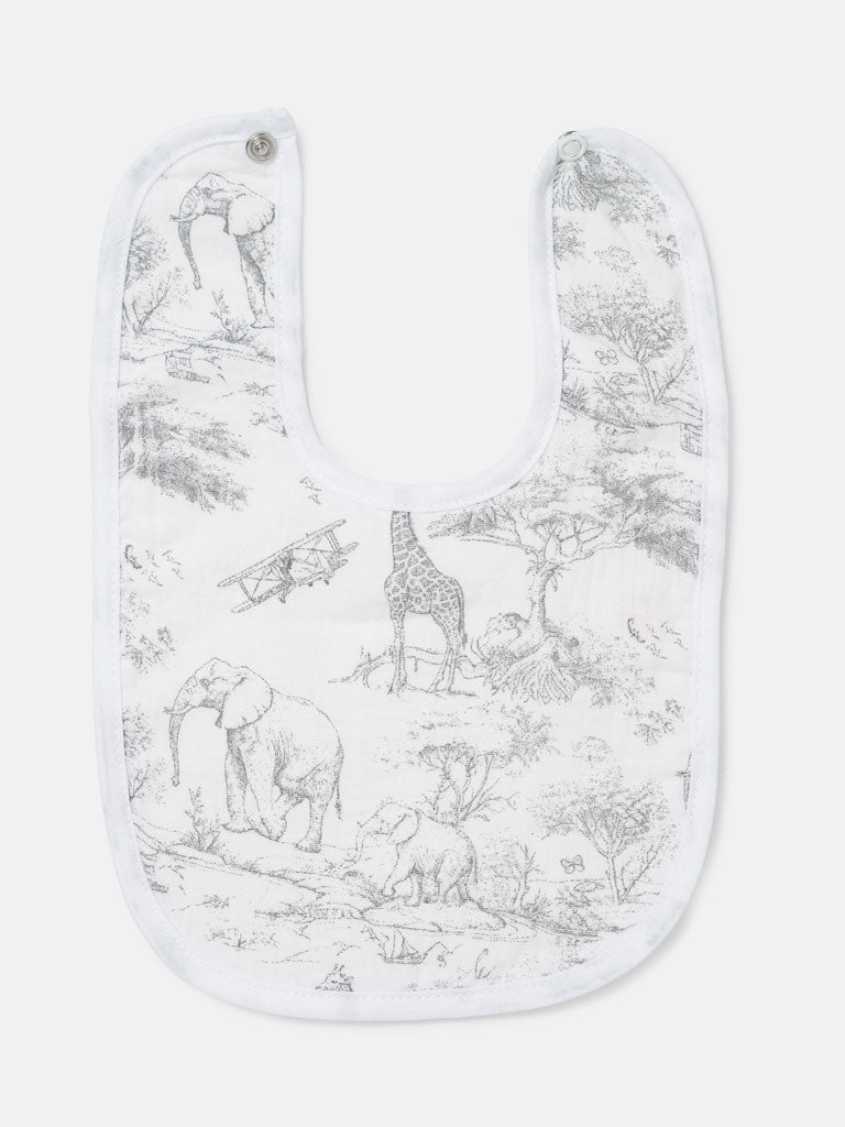 Baby Safari Collection Bib - Grey