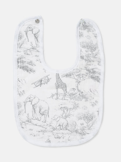 Baby Safari Collection Bib - Grey