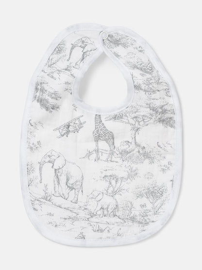 Baby Safari Collection Bib - Grey