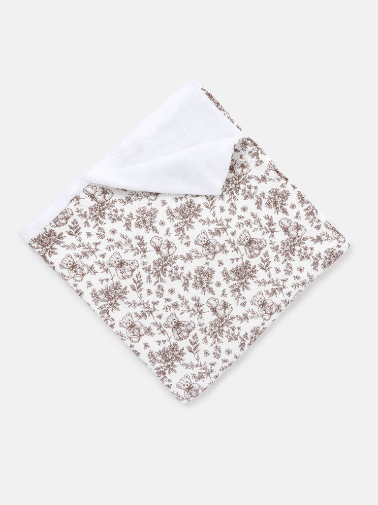 Baby Blanket - Teddy Print Collection - Brown