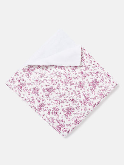 Baby Blanket - Teddy Print Collection - Cherry Red