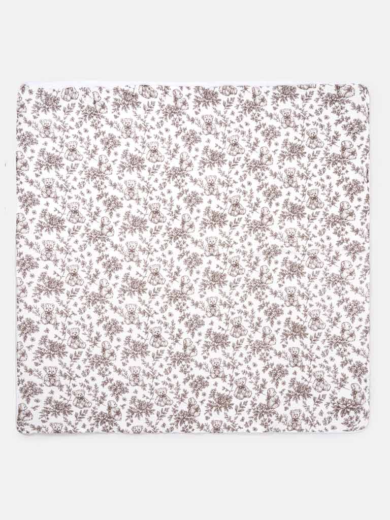 Baby Blanket - Teddy Print Collection - Brown