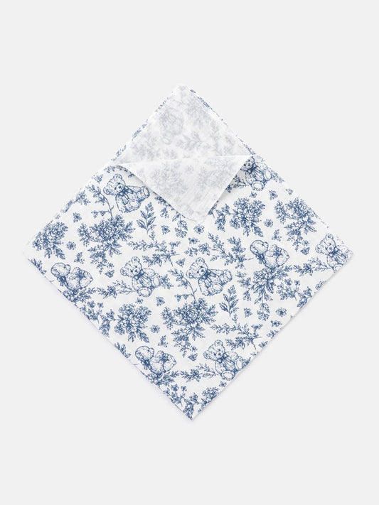 Baby Muslin Square - Teddy Collection - Navy Blue