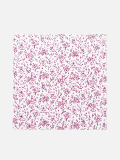Baby Muslin Square - Teddy Collection - Cherry Red