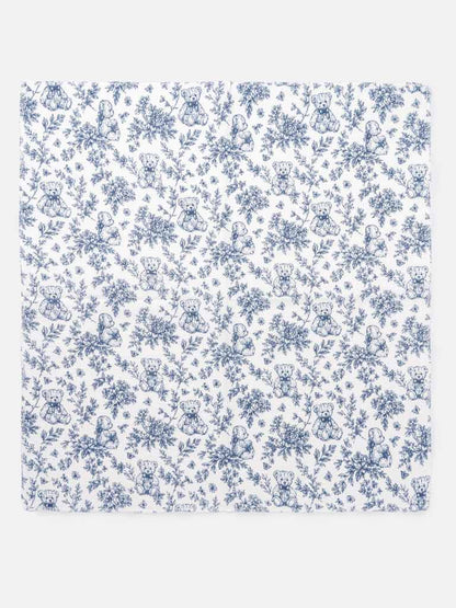 Baby Muslin Square - Teddy Collection - Navy Blue