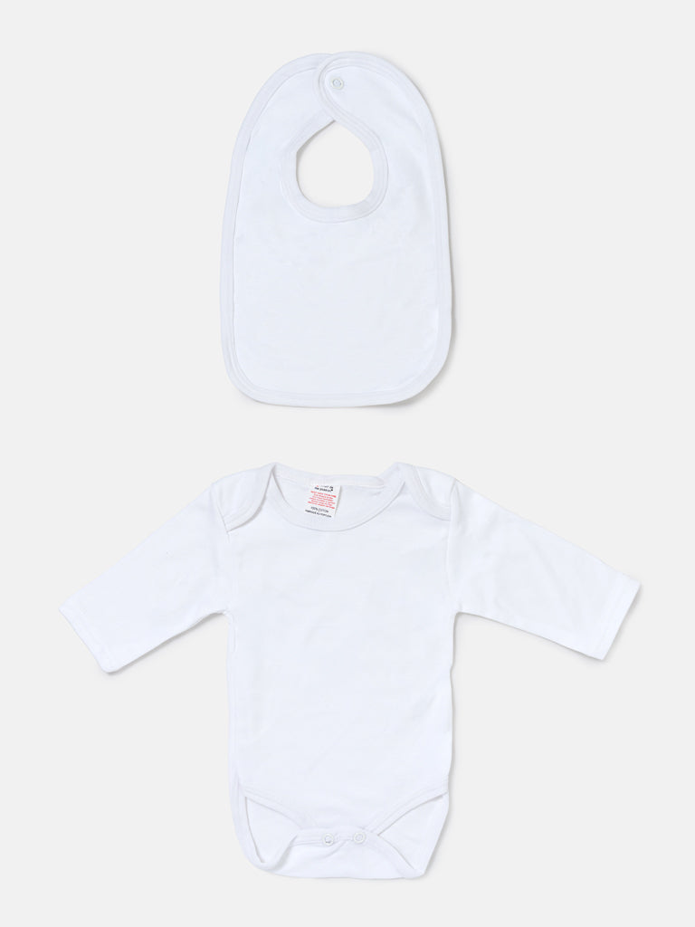 Baby Grow 5-Piece Cotton Set for Embroidery - White