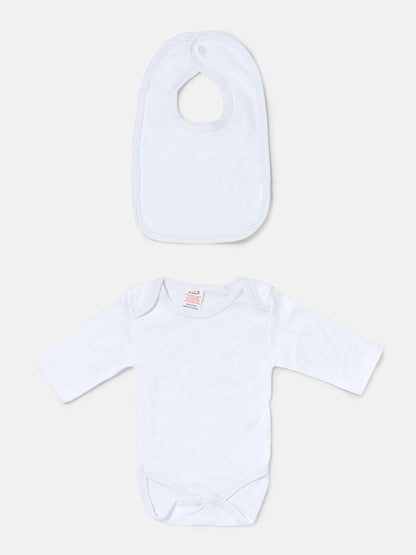 Baby Grow 5-Piece Cotton Set for Embroidery - White