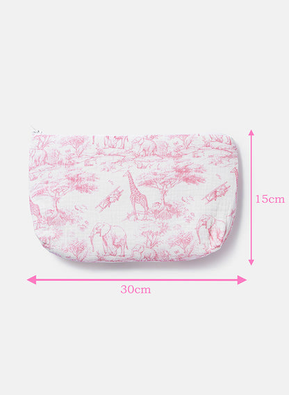 Safari Collection Wash Bag - Baby Pink